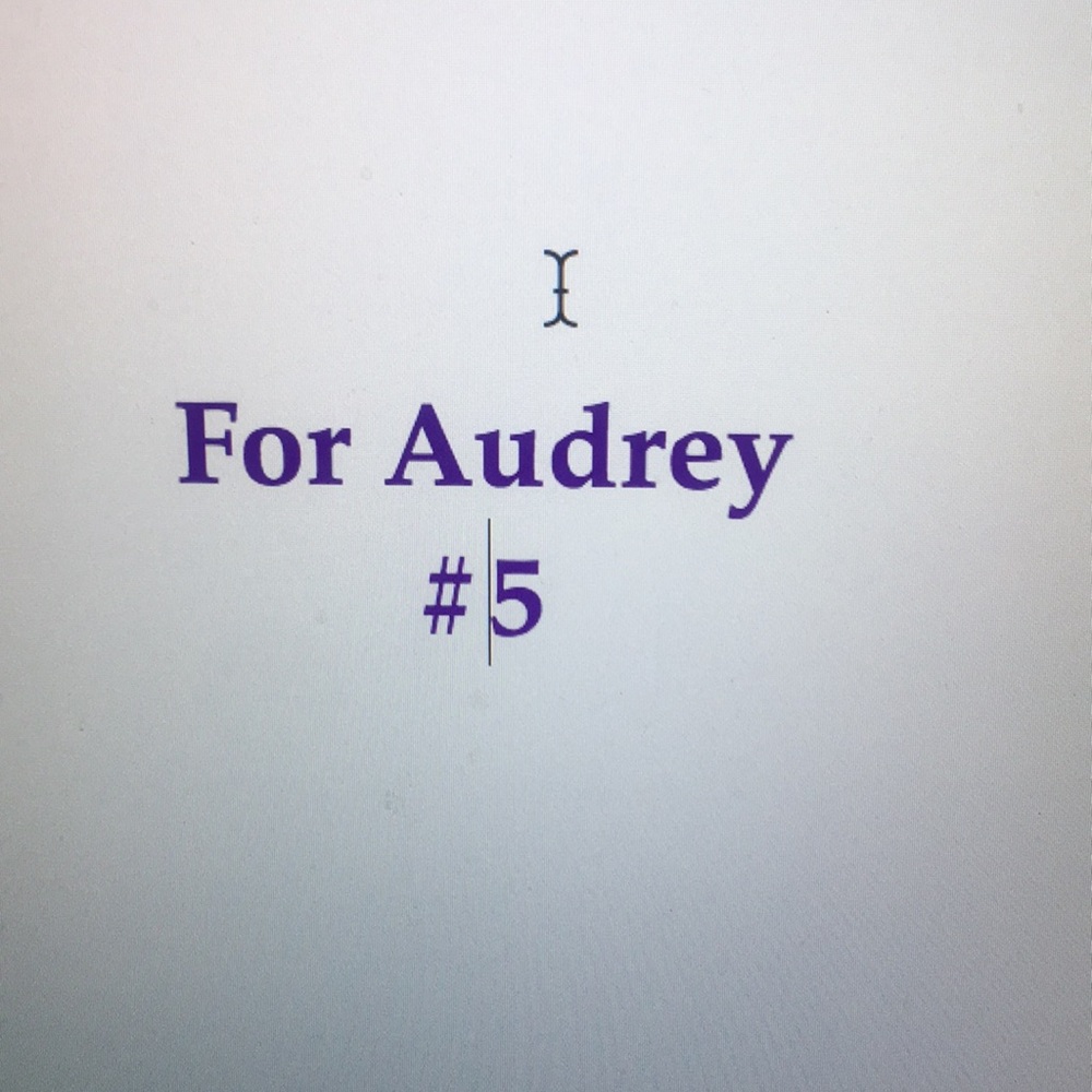 Special box for Audrey only